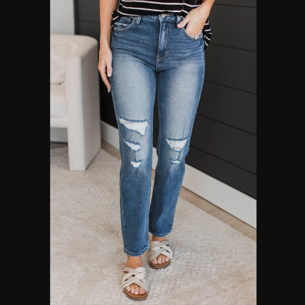 KanCan Slim Straight Jeans - Odina Wash